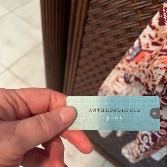 New Anthropologie Mock T neck Sweater in pink combo. - Picture 3 of 7